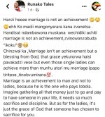 Runako Tales - marriage is not an achievement.jpeg