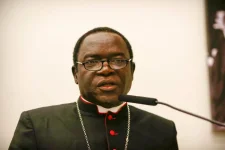 Bishop Kukah tells suffering Nigerians to forget Buhari's failures.webp
