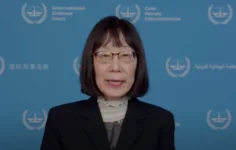ICC chief Tomoko Akane vows to hunt Putin and Netanyahu war criminals.webp