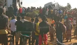 Lorries crash on Mangochi Road at Chilanga, leaving dozens injured.webp