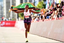 Ruth Chepngetich faces a doping suspension over the Chicago marathon record.webp