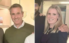 Astronomer CEO Andy Byron and HR chief Kristin Cabot are on leave after the Coldplay scandal.webp