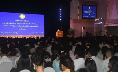 Min Aung Hlaing pledges better hospitals and urges new Myanmar doctors to serve all.webp