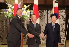 US, South Korea, Japan vow united front against North Korea as trilateral talks heat up.webp