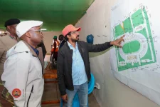 Raymond Omollo inspects infrastructure projects in Kitui ahead of Mashujaa Day celebrations.webp