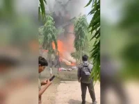 Bangladesh Air Force jet crashes into Dhaka school building, killing one and injuring several.webp