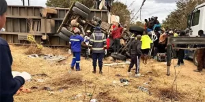 Honda Fit cut in on Seke Road triggers Nissan crush, Hunyani Bridge.webp