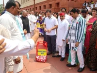 Rahul Gandhi leads opposition protest in Parliament against Bihar voter roll review.webp