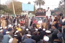 Peshawar police use tear gas on protesting Khyber employees.webp