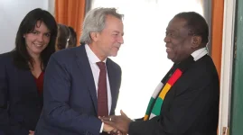 Mnangagwa and EU's man laugh as US$1 billion in trade buys silence.webp