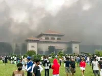 Angry Gen Z in Nepal burns down the parliament, calling it a revolution.webp