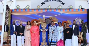 King Oyo's Tooro party is basically a Pilsner Lager ad.webp