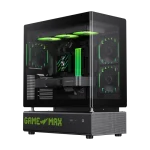 GAMEMAX N90 PC case is part wood and part LED display.webp