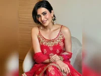 Karishma Tanna rails to Surat, skips jet for Navratri.webp