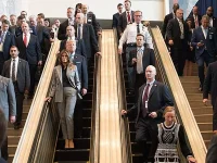 Trump blames the UN escalator fail and the dark teleprompter on sabotage.webp