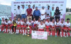 Rangpur girls edge Thakurgaon in tense U-14 final shootout.webp