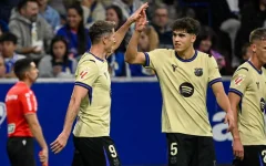 Lewandowski and Araujo headbutt Oviedo's hopes.webp