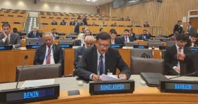 Touhid Hossain urges OIC at UN to end Israel violence.webp