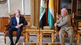 Barzani, Talabani carve up Kurdistan in Pirmam.webp