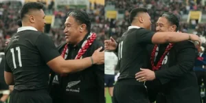 Caleb Clarke gets weepy over daddy's song at Eden Park.webp