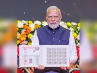 Modi drops RSS coin and stamp at Delhi flex fest.webp