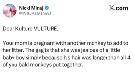 Minaj calls kid monkey, Cardi B alleges drug use.webp
