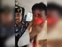 BJP MP Khagen Murmu bloodied in TMC goon attack.webp