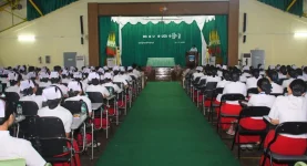 Yangon transport minister gives “Mentor” talk at nursing university.webp