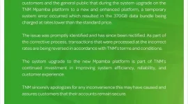 TNM apologizes for the 370GB data glitch, fixes pricing error.webp