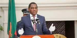 Hichilema rushed to safety after the Chingola riot.webp