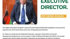 Denis Khasu named acting HESLGB chief in Malawi.webp