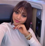 Regina Daniels responds to a fan about older men.webp