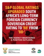 S&P lifts South Africa rating to BB.webp