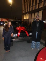 Jordyn Woods gifts Karl Anthony Towns a vintage truck.webp