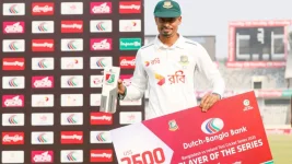 Shanto praises Taijul's consistency, calls him an inspiration for the team.webp