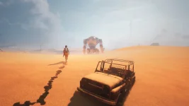 Hello Sunshine ties survival to a walking robot shadow, no standing still allowed.webp