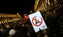 Rulers drown in protest fury, arrogance seals fate.webp