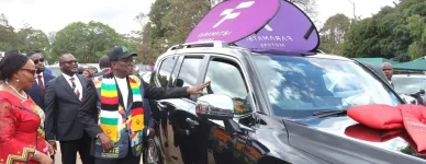 Dambudzo Mnangagwa hands ZANU-PF women cars, Chivayo flexes.webp
