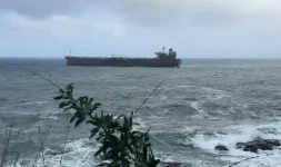 Drone-hit tanker stalls near Ahtopol, locals uneasy.webp