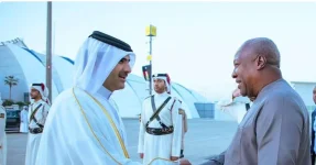 Mahama lands in Doha, talks power and prosperity.webp