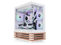 Thermaltake WS ARGB blends wood and glass, cases go upscale.webp