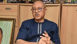 Utomi shrugs off APC defections, vows to stand as lone opposition.webp