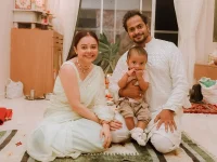 Devoleena celebrates three years, baby Joy in tow.webp