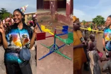 Nancy Isime swaps cake for swings, gifts a playground on her 34th.webp