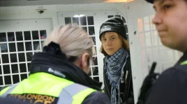Greta Thunberg arrested at London protest for Palestine Action.webp