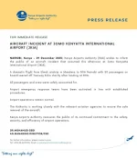 Aircraft veers off JKIA taxiway, all passengers safely evacuated.webp