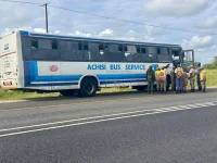 Undocumented cross-border bus seized, families urged to check operators first.webp