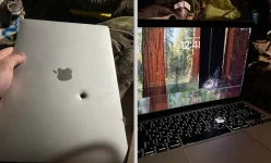 M1 MacBook Air takes shrapnel, so the Ukrainian soldier doesn’t have to.webp