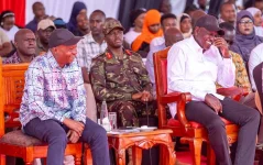 Ruto scolds Gachagua for telling the youth to guard him.webp