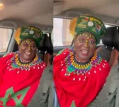 Mama Joy swaps Bafana Bafana gear for Morocco ahead of AFCON final.webp